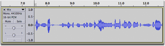 A normal audio track when the envelope tool is not selected