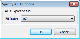 AC3 Export Options dialog