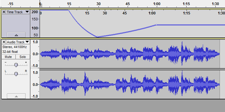 Time Track with Audio Track below