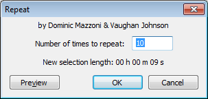 Repeat effect dialog.