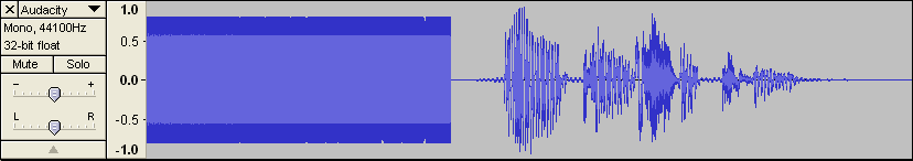 The word 'Audacity' as a wave