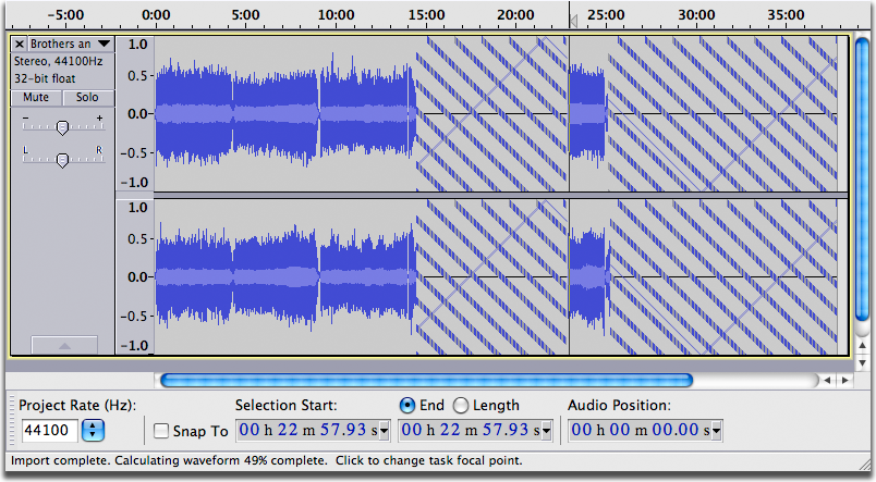 On-Demand loading focal point moved to just after center of track (Mac OS X image)