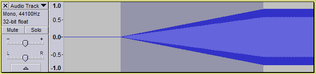 Linear Fade In applied to the start of a constant frequency and amplitude sine wave