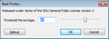 Beat Finder dialog