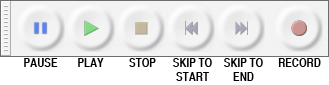 Transport Toolbar showing default "ergonomic" layout of buttons, annotated