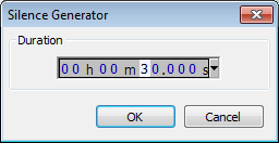 Silence generator dialog, showing point generation