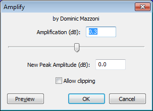 Amplify dialog