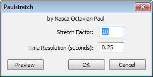 Paulstretch dialog