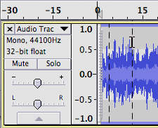 Right-click dragging to zoom horizontally into a region